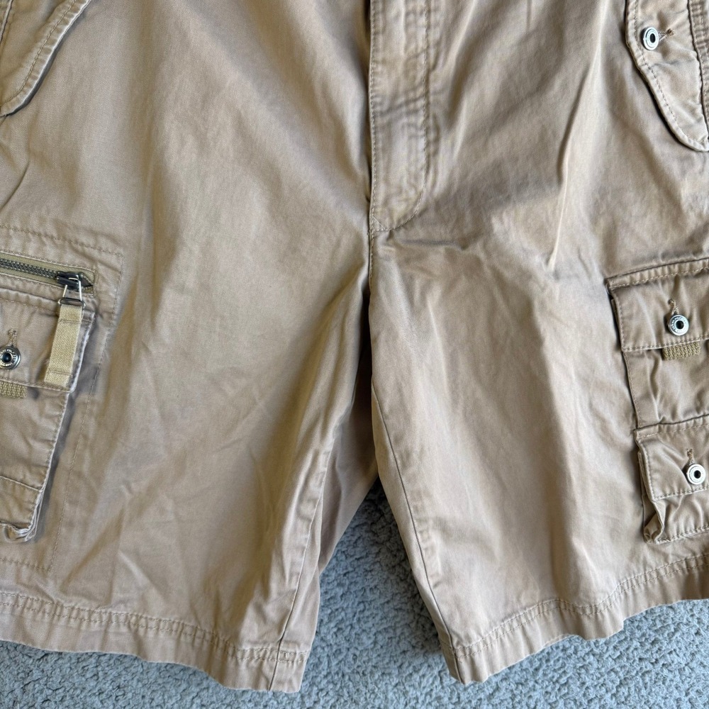 Tommy Hilfiger Mens Cargo Shorts Tan Khaki Multi Pocket Cotton Size 30 - Picture 2 of 15